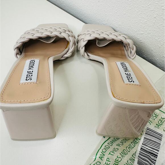 Steve Madden Bone Monte Carlo Slip On Triangle Heel Sandal 6 - Picture 12 of 12